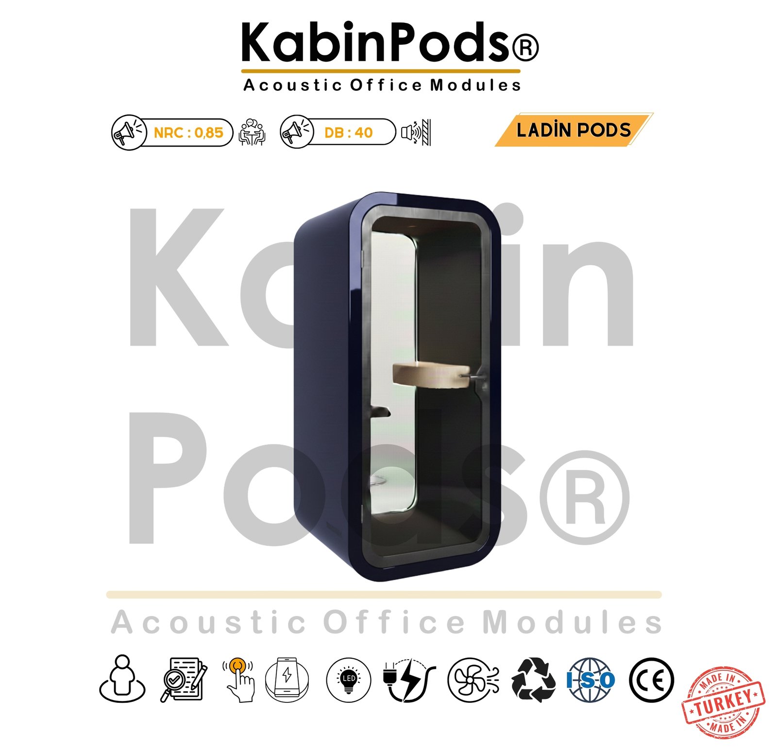 Akustik Telefon Kabini Detay - 4. Görsel - Ses Yalıtım Teknolojisi